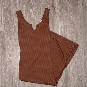 Heart Hips Chocolate Brown Ribbed Dress
